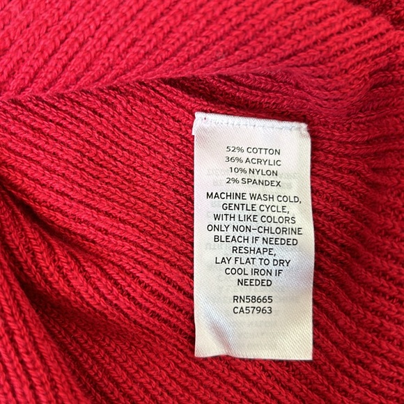 NWT CASLON Scoop Beck Ribbed hip length sweater in Red Chili - Picture 10 of 10